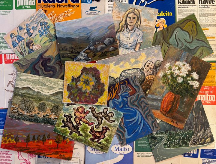 Museoviraston avustus mahdollistaa ITE-Auliksen kekseliäiden ja arjen kulttuurihistoriaa pursuavien kierrätysmateriaaliteosten luetteloinnin ja digitoinnin. Kuva: Maarit Hakkarainen