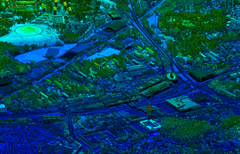 Maanmittauslaitoksen laseraineistoa Helsingin Itäkeskuksesta