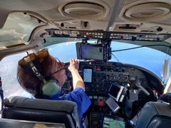 National Land Survey’s aerial photography pilot at work