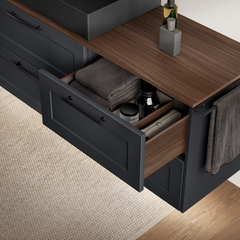 Baroom kalusteet ylhäältä päin kuvattuna