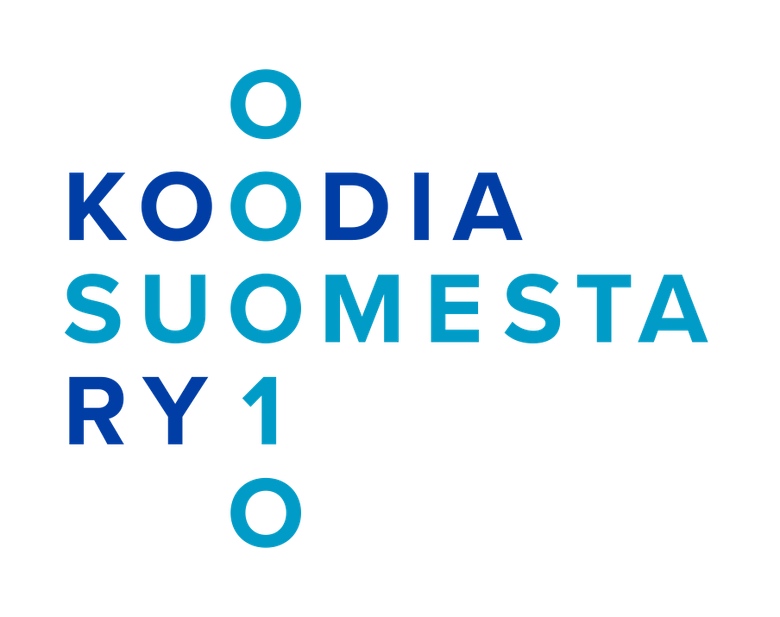 Koodia Suomesta -yhdistyksen logo.