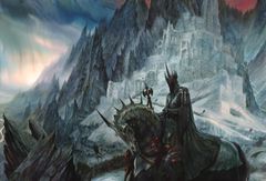 John Howe, "The Witch King", muste ja akvarelli paperille, alkuperäinen julkaisija Middle-earth Enterprises LLC & Sophisticated Games Ltd.