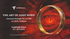 Fantasy artist John Howe's art exhibition will be open at Tampere Hall from July 6th to August 18th, 2024. Photo: John Howe, "The Eye of Sauron", 2002, ink and watercolour on paper, originally published by Highbridge Audio.