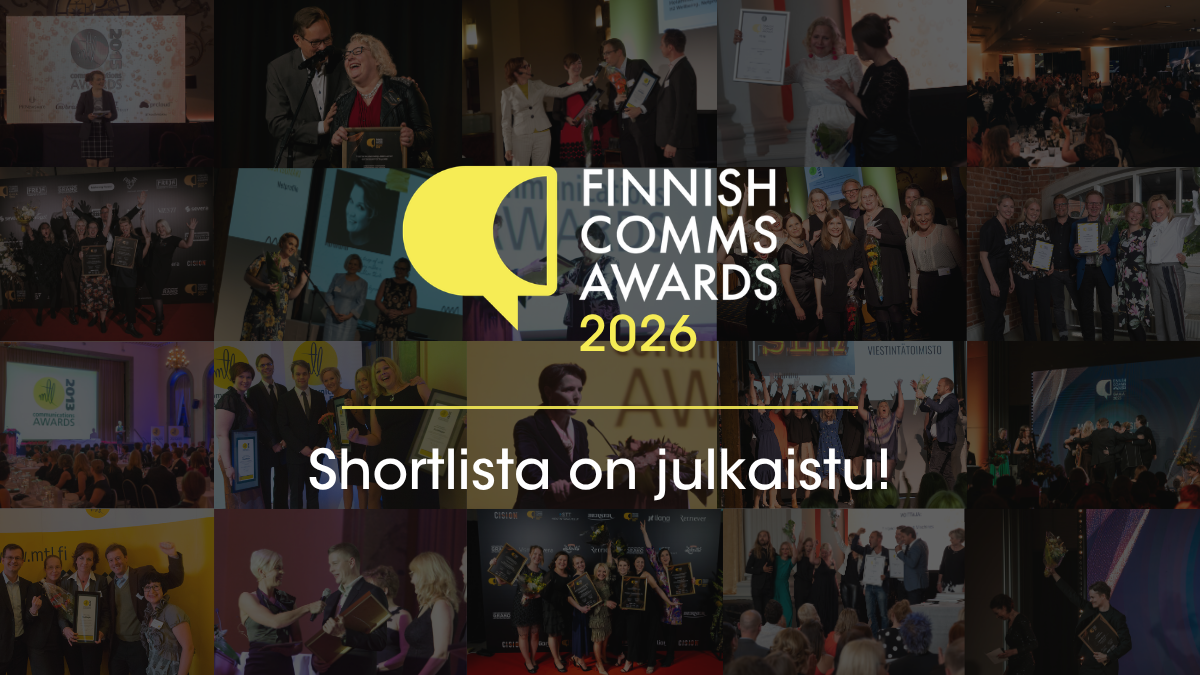 Finnish Comms Awards valitsi vuoden 2026 finalistit