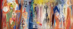 Eva Anttila: ”Työ ja elämä”, 1952, kuvakudos, 200 × 480 cm