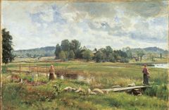 Berndt Lindholm: ”Maisema Hämeestä”, 1895, öljy kankaalle, 40 ✕ 60,5 cm. Nordean Taidesäätiö