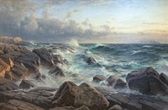 Berndt Lindholm: ”Merimaisema”, 1901, öljy kankaalle, 63 ✕ 95 cm. Yksityiskokoelma