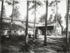 Harjula alkuperäisessä asussaan pärekattoisena vuonna 1920