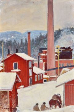 Pekka Halonen: ”Leppäkoski”, 1917, öljy vanerille, 59,5 ✕ 39,5 cm