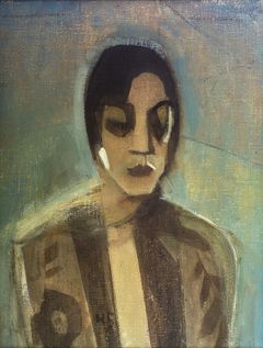 Helene Schjerfbeck: ”Tumma nainen”, 1929, öljy kankaalle, 53,5 ✕ 41,5 cm, Villa Gyllenberg / Signe ja Ane Gyllenbergin säätiö