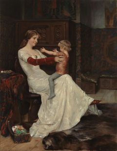 Albert Edelfelt: ”Kuningatar Blanka”, 1877 öljy kankaalle, 96,5 × 75,5 cm Kansallisgallerian kokoelma, Ateneumin taidemuseo Hjalmar Linderin lahjoituskokoelma