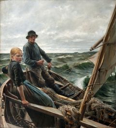 Albert Edelfelt: ”Merellä”, 1883 öljy kankaalle, 165 × 152 cm Göteborgin taidemuseo