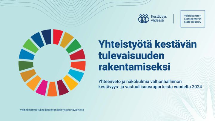Yhteistyötä kestävän tulevaisuuden rakentamiseksi - Yhteenveto ja näkökulmia valtionhallinnon kestävyys- ja vastuullisuusraporteista vuodelta 2024