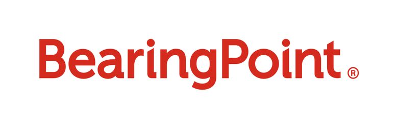 BearingPointin logo, punainen