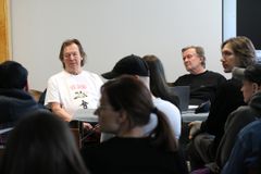 Epe Helenius ja Harri Karvinen Nekalabissa.