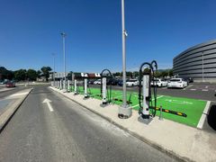 New Eleport EV charging station with Kempower technology at Supernova Garden mall in Zagreb, Croatia