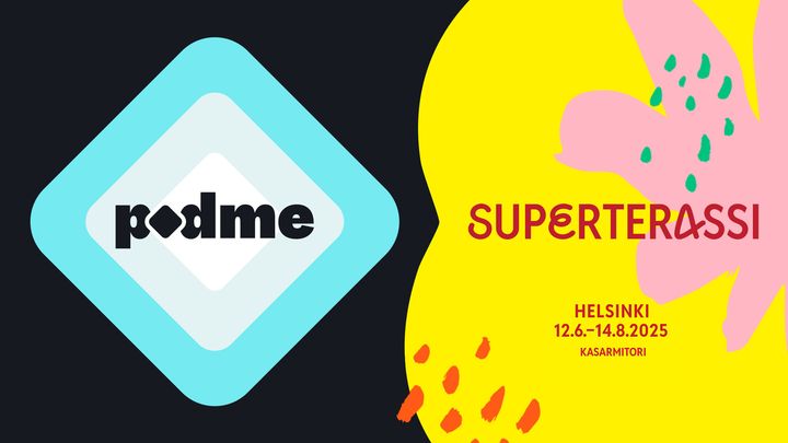 Podmen podcast-äänet kuuluvat ja näkyvät läpi kesän Helsingin Kasarmitorin Superterassilla. Podcasteja äänitetään paikan päällä maanantaista torstaihin klo 10-12 maanantaista 16.6. alkaen.