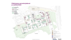 Kartta Pitkäniemen alueesta