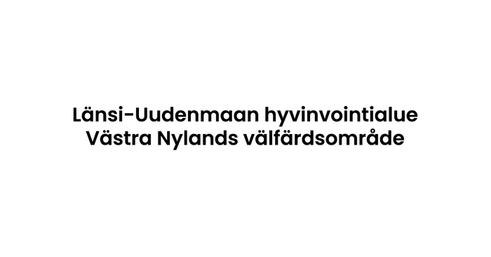 Kuva: Länsi-Uudenmaan hyvinvointialue – Västra Nylands välfärdsområde