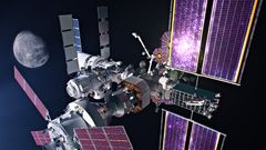 ASRO:n EAD-säteilymonitoreja hyödynnetään seuraavaksi muun muassa Artemis-ohjelman jatkovaiheeseen kuuluvalla Lunar Gateway -avaruusasemalla, joka on suunniteltu Kuun kiertoradalle pysyväksi tukipisteeksi. (Kuva: Nasa.)