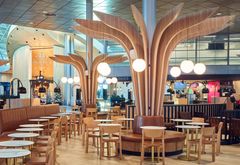 Food Court at Helsinki Airport's gate area.