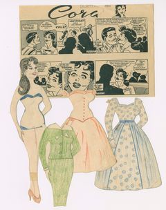 Cora-paperinuken inspiraationa toiminut Apu-lehdessä 1960-luvulla ilmestynyt Capp & Lubbersin piirtämä saman niminen sarjakuva. Cora-nuken on piirtänyt Sirkka Lundgren.