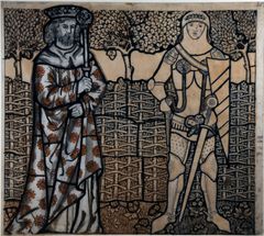 William Morris: Kuningas Arthur ja Sir Lancelot, 1862.