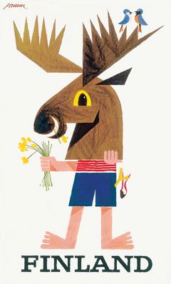 Erik Bruun (s./f./b. 1926): Hirvipoika / Älgpojken / Moose Boy, 1950-luku / -talet / s.