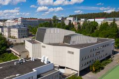 Jyväskylän teatteritalo ilmakuvassa.