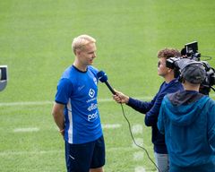 Matti Peltola haastattelussa keskiviikkona Oslossa.