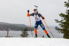 Kontiolahden Urheilijoiden Kalle Loukkaanhuhta Seinänousun päällä GP-kisoissa sunnuntain 16.11.2025 pikakilpailussa.