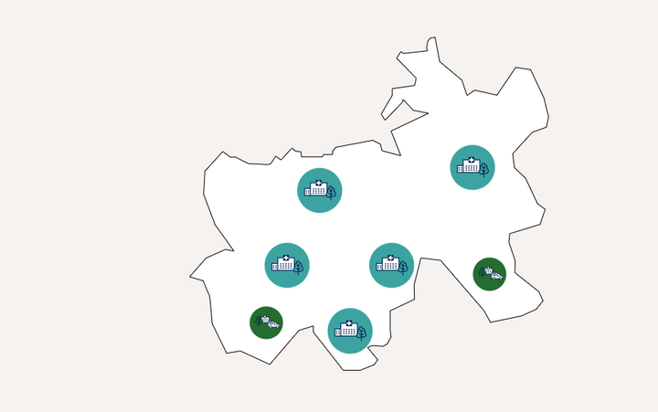 Keski-Uudenmaan hyvinvointialue, sote-keskukset ja -yksiköt