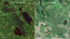 Satellitbild: Suuri-Onkamo och Kevätön