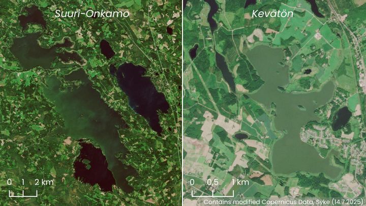 Satellite images: Suuri-Onkamo and Kevätön