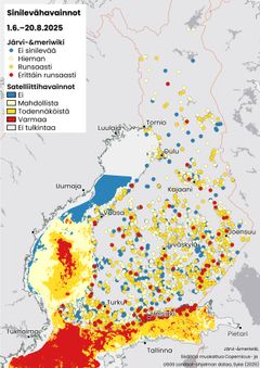 Kartta: yhteenveto havainnoista