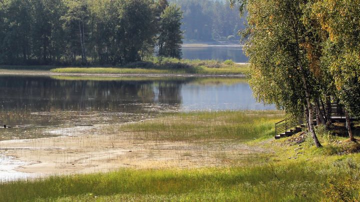 Vesi on karannut uimarannalta.