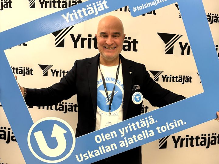 Timo Saranpää, Kon-Tiki Toursin yrittäjä-toimitusjohtaja ja Suomen Yrittäjien valtuuston varapuheenjohtajaehdokas.