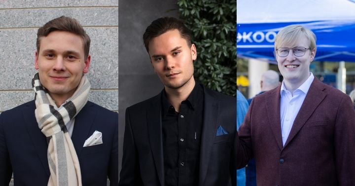 Vasemmalta: Jeremias Nurmela, Henri Korpi ja Joonas Pulliainen