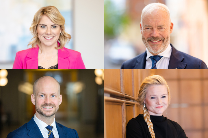 Saara-Sofia Sirén, Pauli Aalto-Setälä, Ville Valkonen ja Milla Lahdenperä.