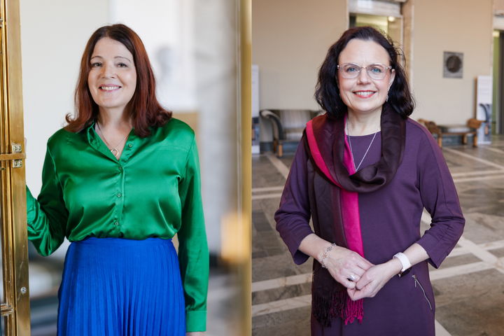 Sari Sarkomaa ja Mia Laiho.