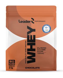 Leader Performance Whey protein chocolate.