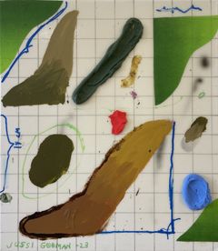 Jussi Goman´s artwork "Pinetree" (acrylic on canvas, 2023)