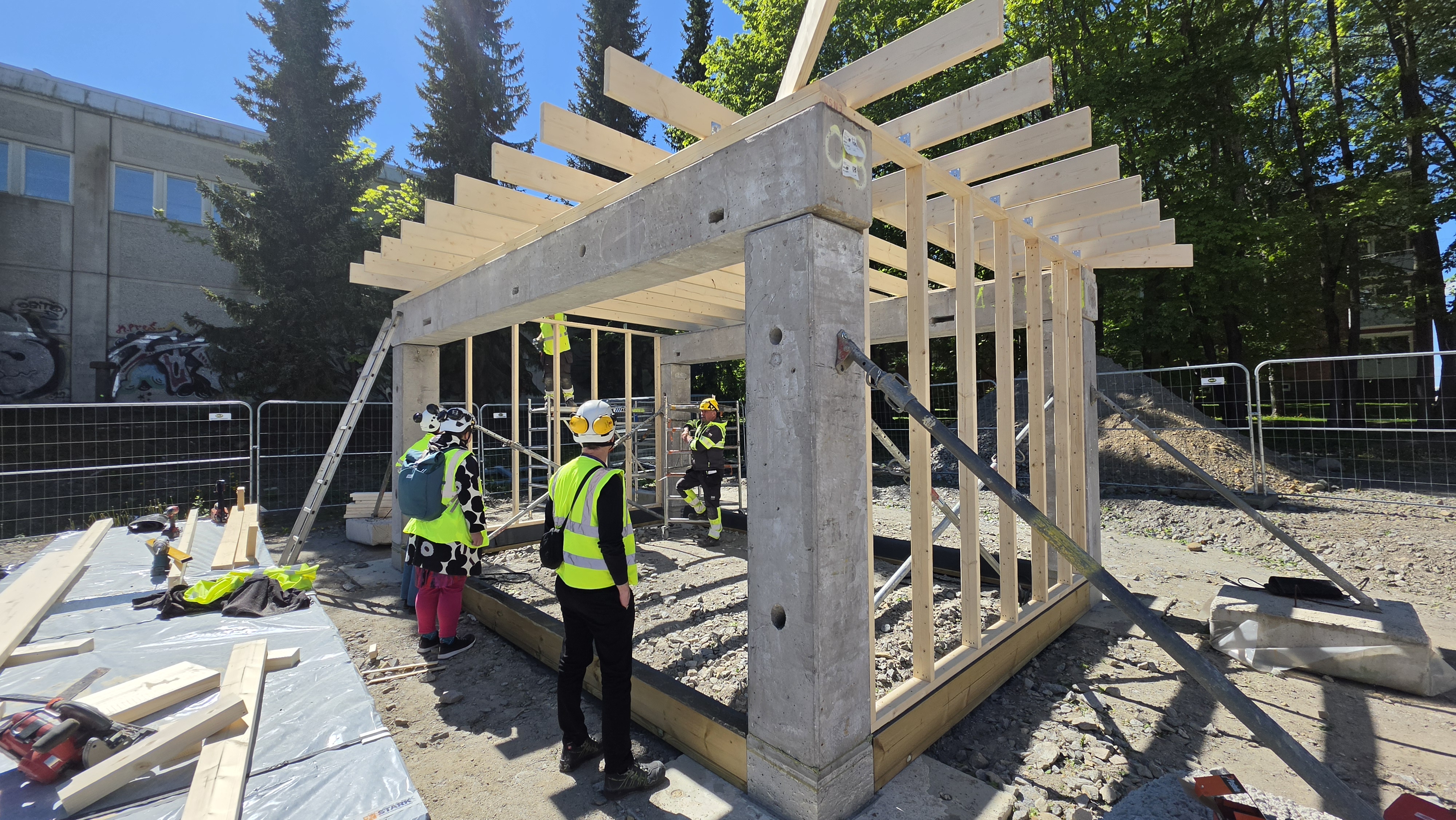 Käytettyjen betonielementtien uudelleenkäyttöä testataan Tampereella