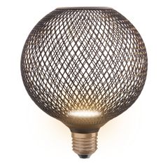 LEDVANCE Decor Led Flat -lamppu, musta globe E27