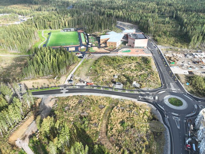Näkymäkuva Lamminrahkan keskustasta.