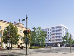 Katunäkymä kaupunginviraston vierestä Kuohunharjuntien suuntaan.