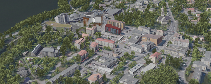 3D-kaupunkimalli on mahdollisimman tarkka kaupungin digitaalinen kaksonen.