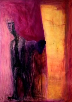 Aleksi Matikainen, Kaupungin valot, 180x130cm, öljy kankaalle, 2024