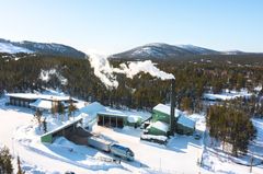 Drone image of Adven’s Levi district heating plant. Picture: Adven