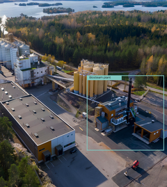 Aerial view over the plant